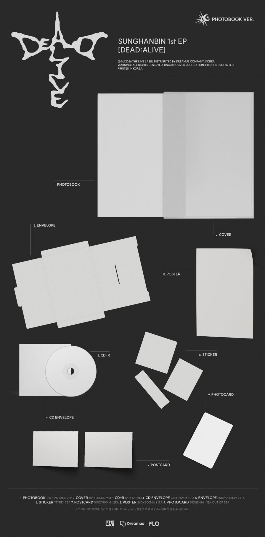 SUNGHANBIN - DEAD:ALIVE [Photobook_Nocturne Ver.]